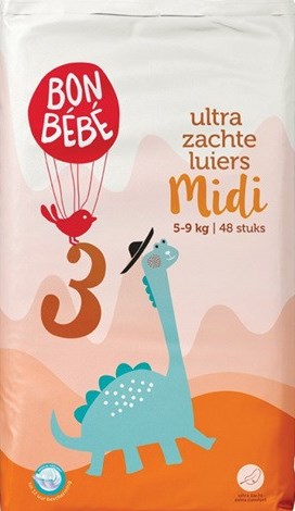 Bonbebe 3 Baby Diapers, 5-9 kg, 48 pcs