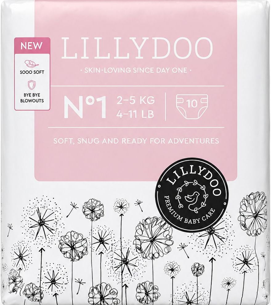 Lillydoo 1 Baby Diapers, 2-5 kg, 10 pcs