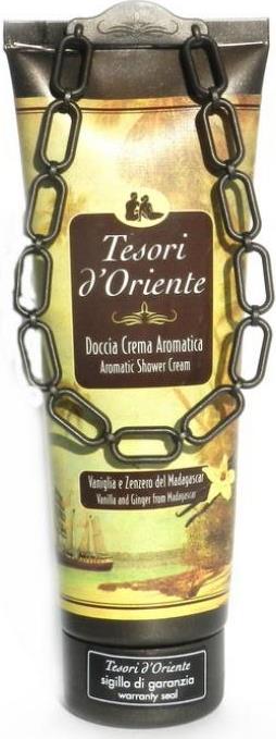 Tesori d'Oriente Vanilla & Madagascar Ginger Perfumed Shower Cream Gel, 250 mL