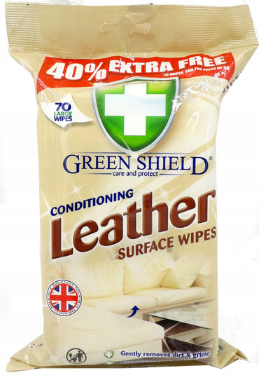 Green Shield Leather Surface Cleaning Wipes, 70 pcs - Image 2
