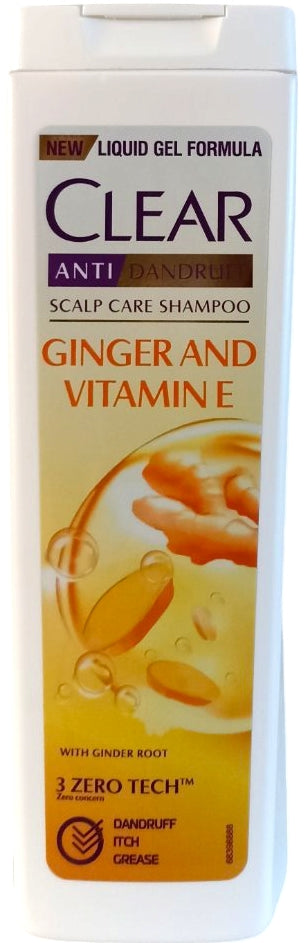 Clear Ginger & Vitamin E Women's Anti-Dandruff Shampoo, 400 mL