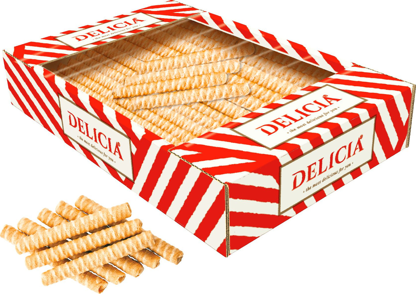 Delicia Baked Milk-Flavored Wafer Rolls, 400 g