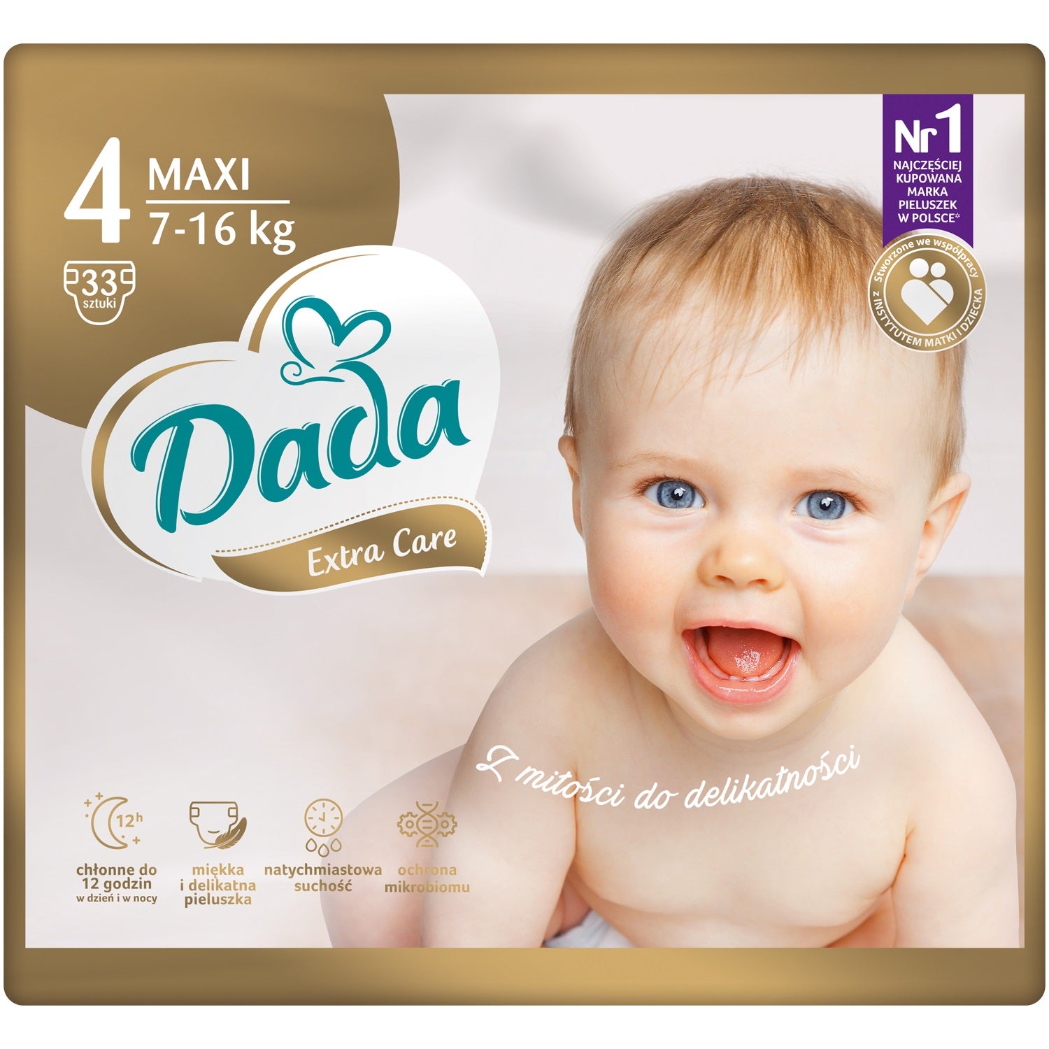 Dada Extra Care GOLD (4) Maxi Baby Diapers, 33 pcs, 7-16 kg