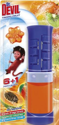 Dr. Devil Tropical Fruit Toilet Cleaning Gel Discs, 45 mL
