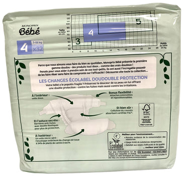 Monoprix Bebe Size 4 Baby Diapers, 32 pcs, 7-18 kg - Image 2