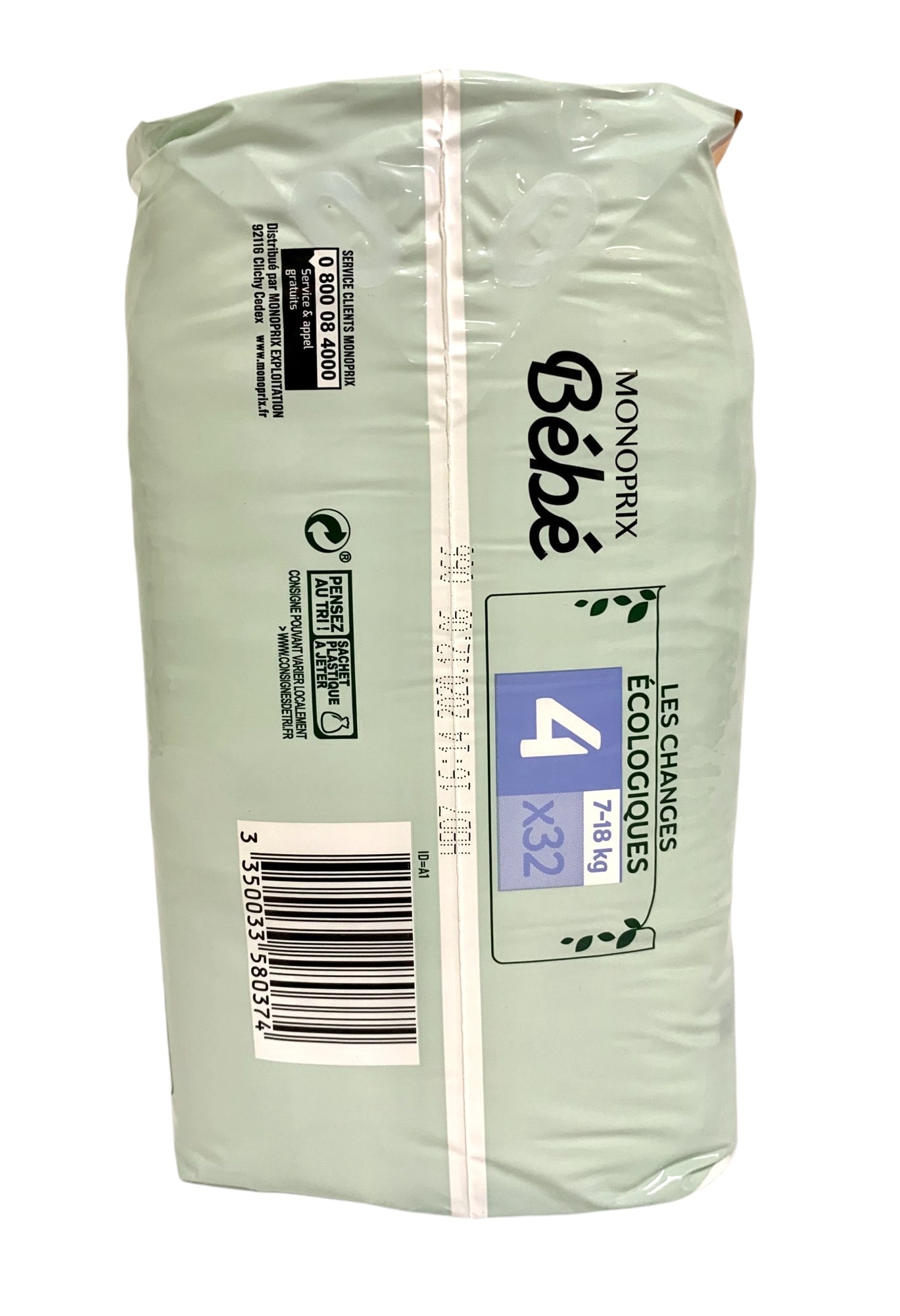 Monoprix Bebe Size 4 Baby Diapers, 32 pcs, 7-18 kg - Image 3