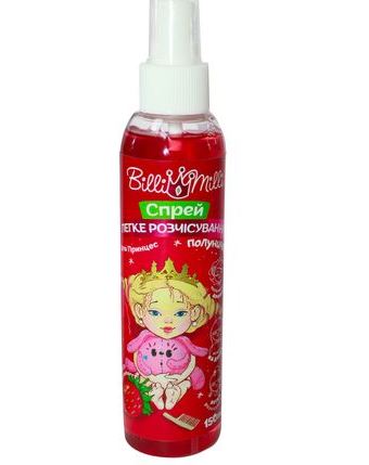 Billi Milli Strawberry Kids Detangling Hair Spray, 150 mL