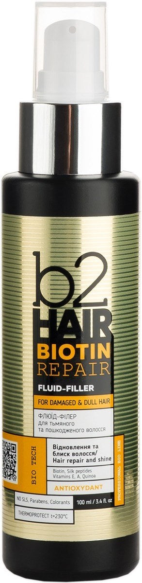 B2Hair Biotin Repair Fluid Filler for Damaged & Dull Hair, 100 mL