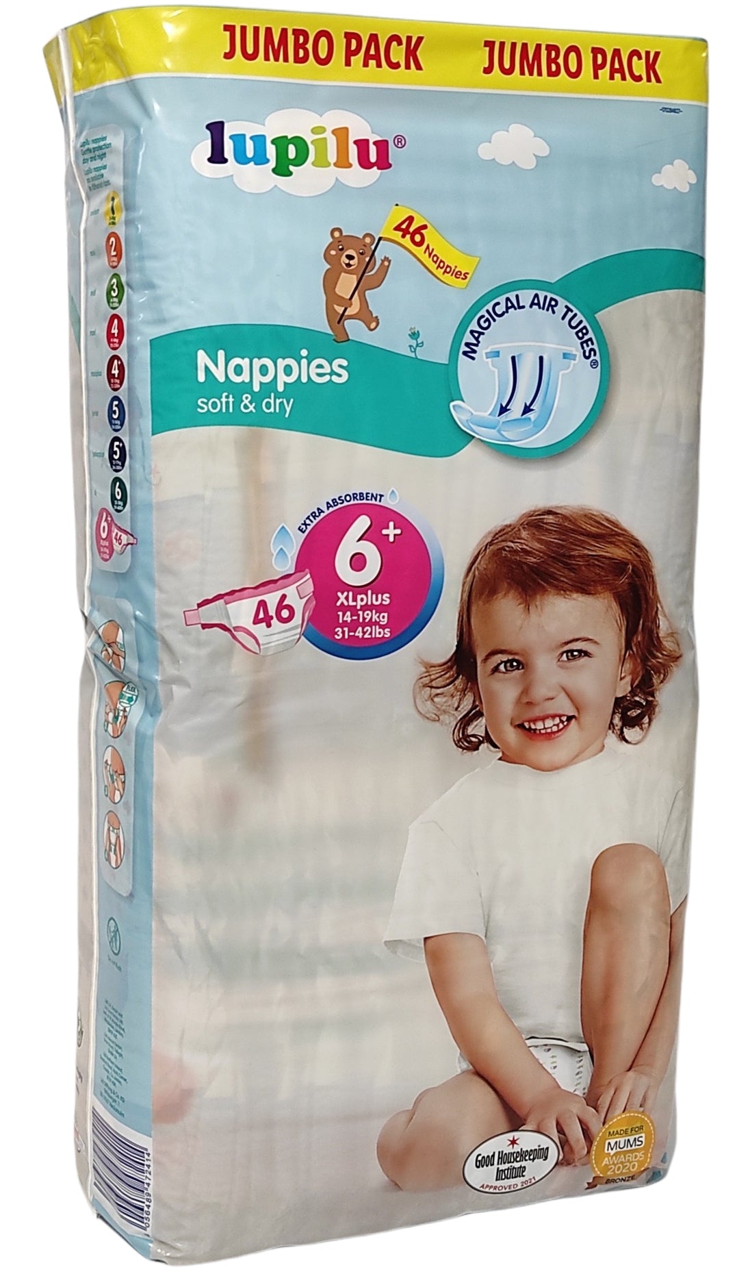Lupilu Soft & Dry 6+ Baby Diapers, 46 pcs, 14-19 kg