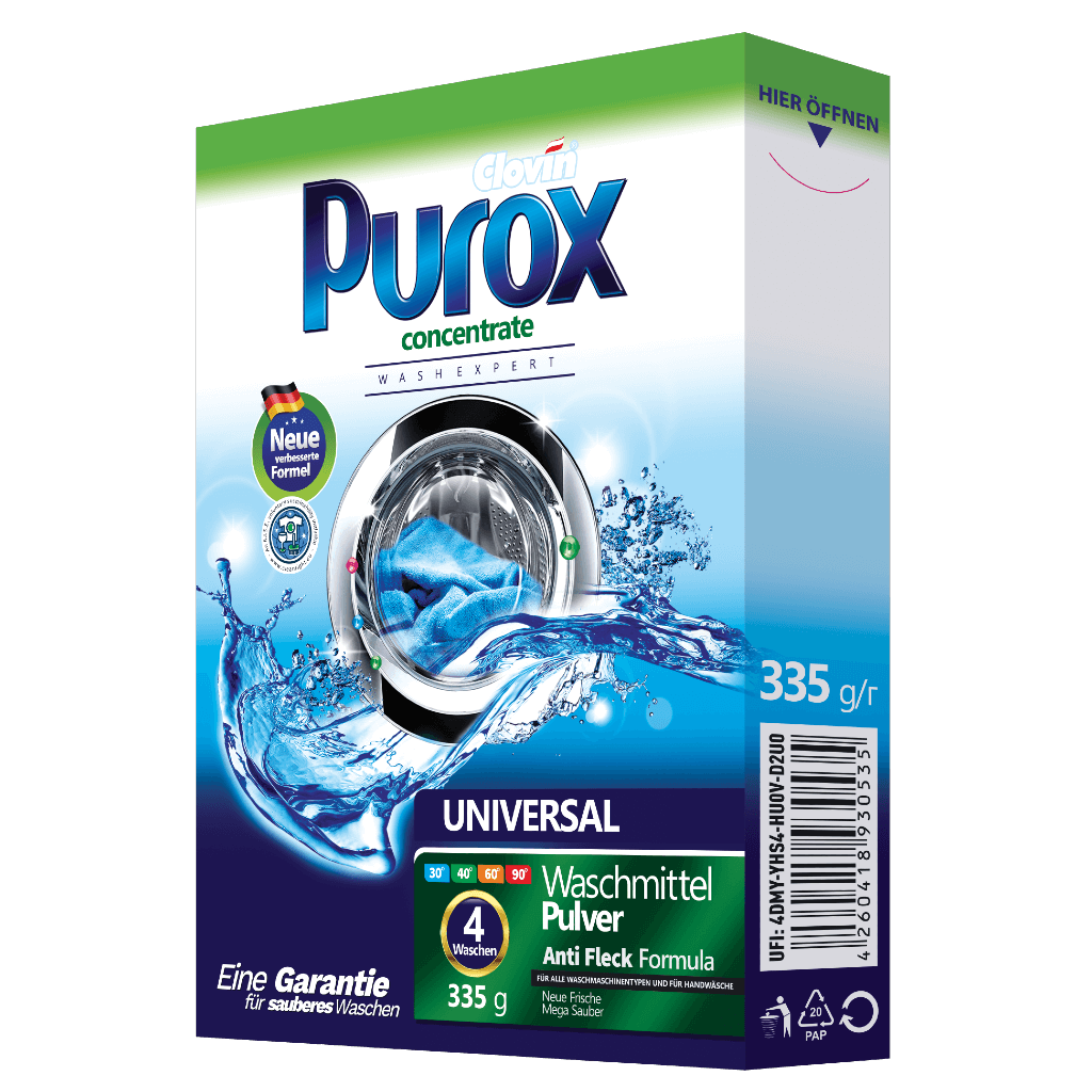 Purox Universal Laundry Detergent Powder, 335 g