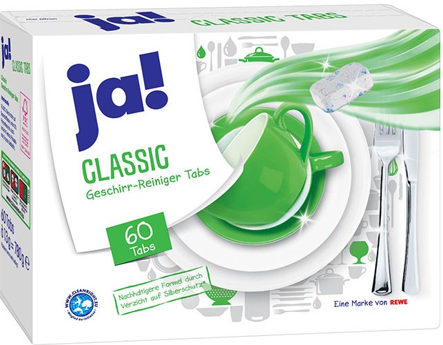 Ja! Classic Dishwasher Tablets, 60 pcs (Price per 1 pc)