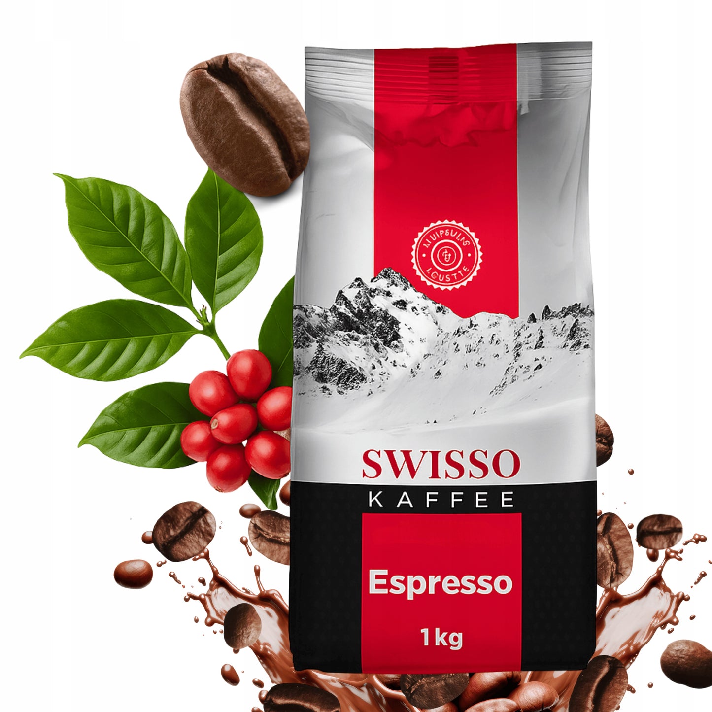 Swisso Kaffee Espresso Whole Bean Coffee, 1 kg