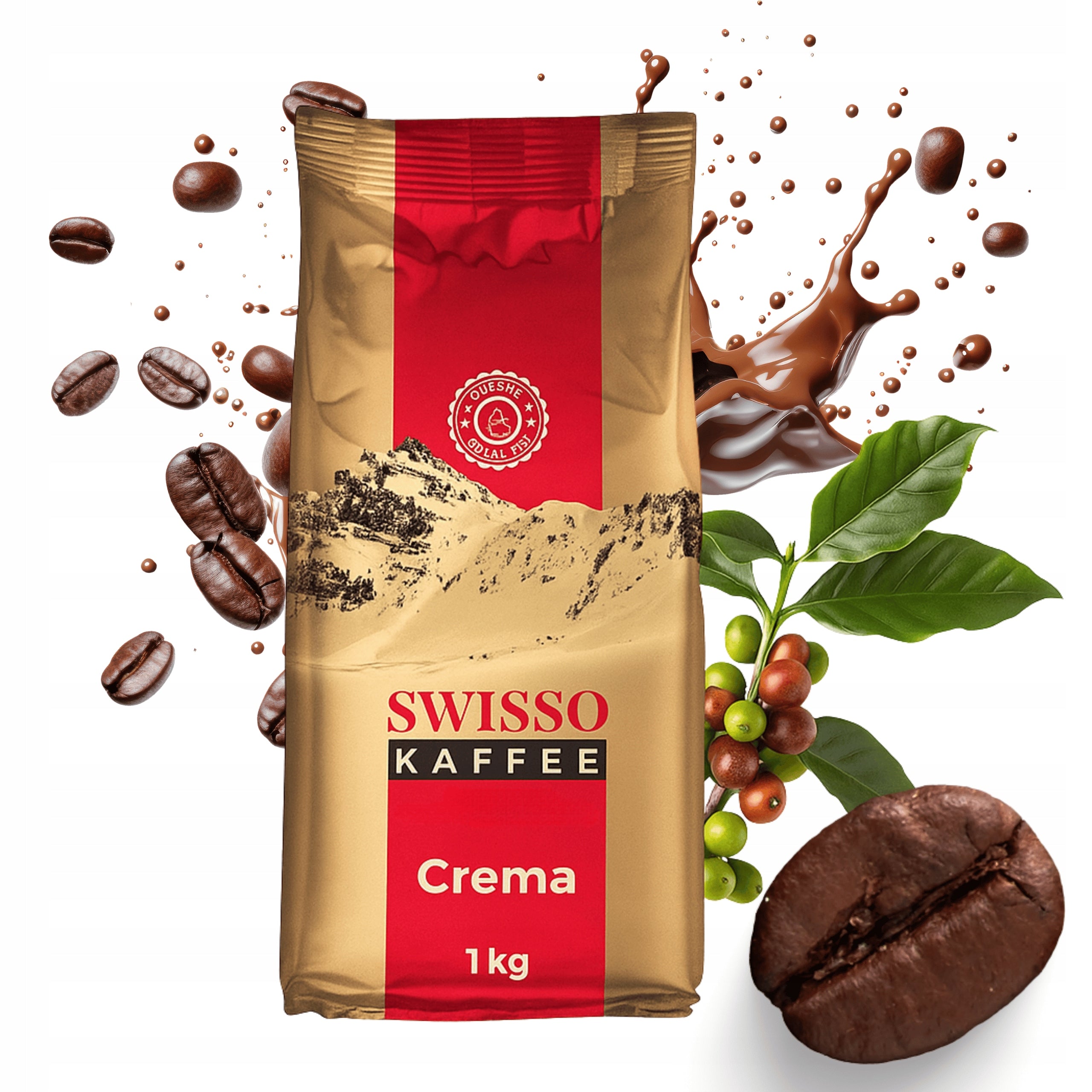 Swisso Kaffee Crema Whole Bean Coffee, 1 kg