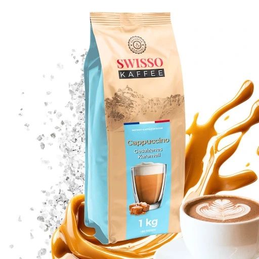 Swisso Kaffee Salted Caramel Cappuccino, 1 kg - Image 2