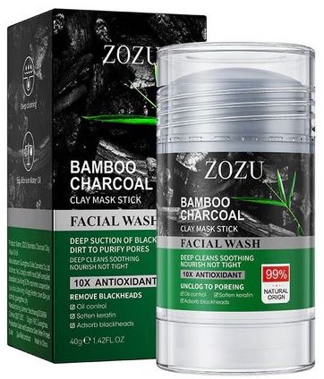 Zozu Bamboo Charcoal Anti-Blackhead & Acne Mask Stick, 40 g