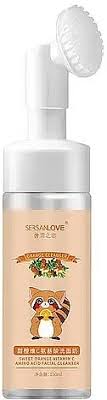 Sersanlove Orange Facial Cleansing Foam Mousse with Brush, 150 mL - Image 2