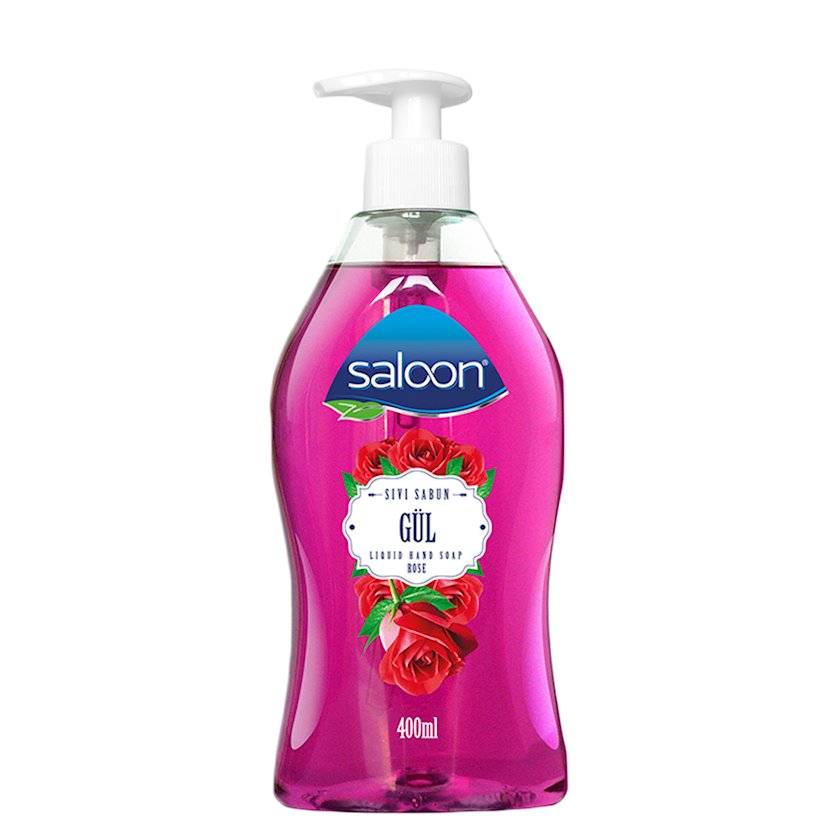 Saloon Rose Liquid Hand Soap with Pump, 400 mL
