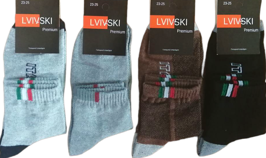 Lvivski Premium Mid-Crew Mesh Socks, Size 23-25