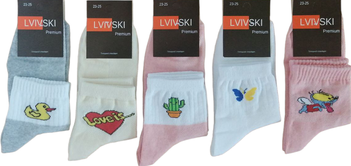 Lvivski Premium Women's Mid-Crew Mesh Socks, Size 23-25