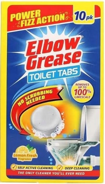 Elbow Grease Lemon Toilet Cleaning Tablets, 10 x 30 g