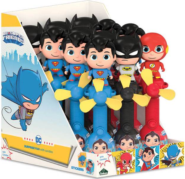 Relkon Super Friends 76202 Surprise Fan with Chewy Candy, 10 g