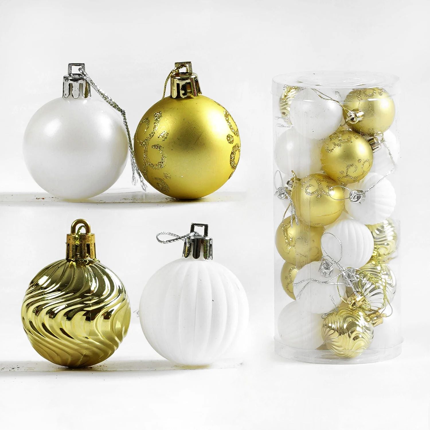 D 35026 Christmas Ball Ornaments, 4 cm, 24 pcs