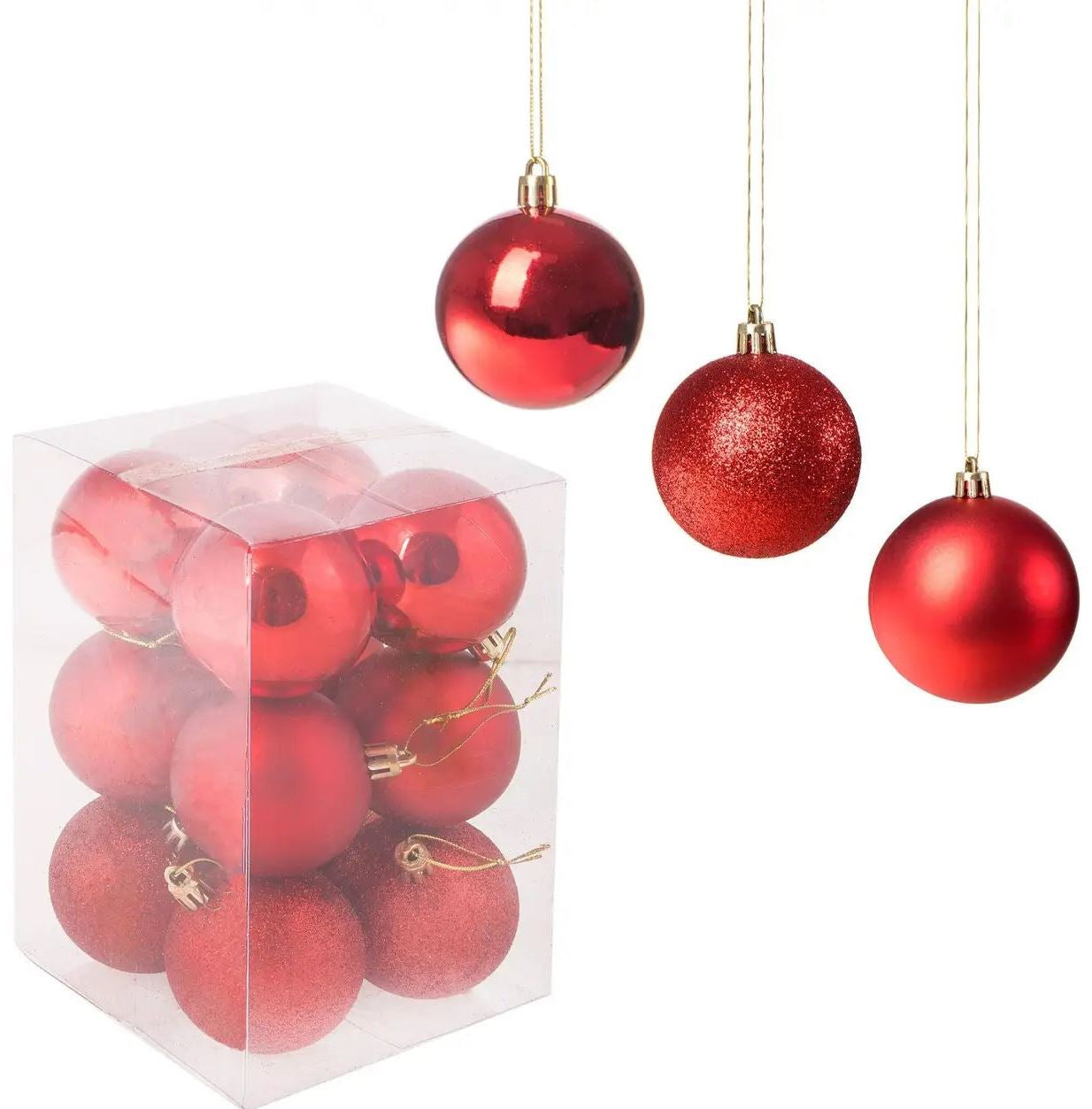 D 35951 Christmas Ball Ornaments, 4.5 cm, 12 pcs