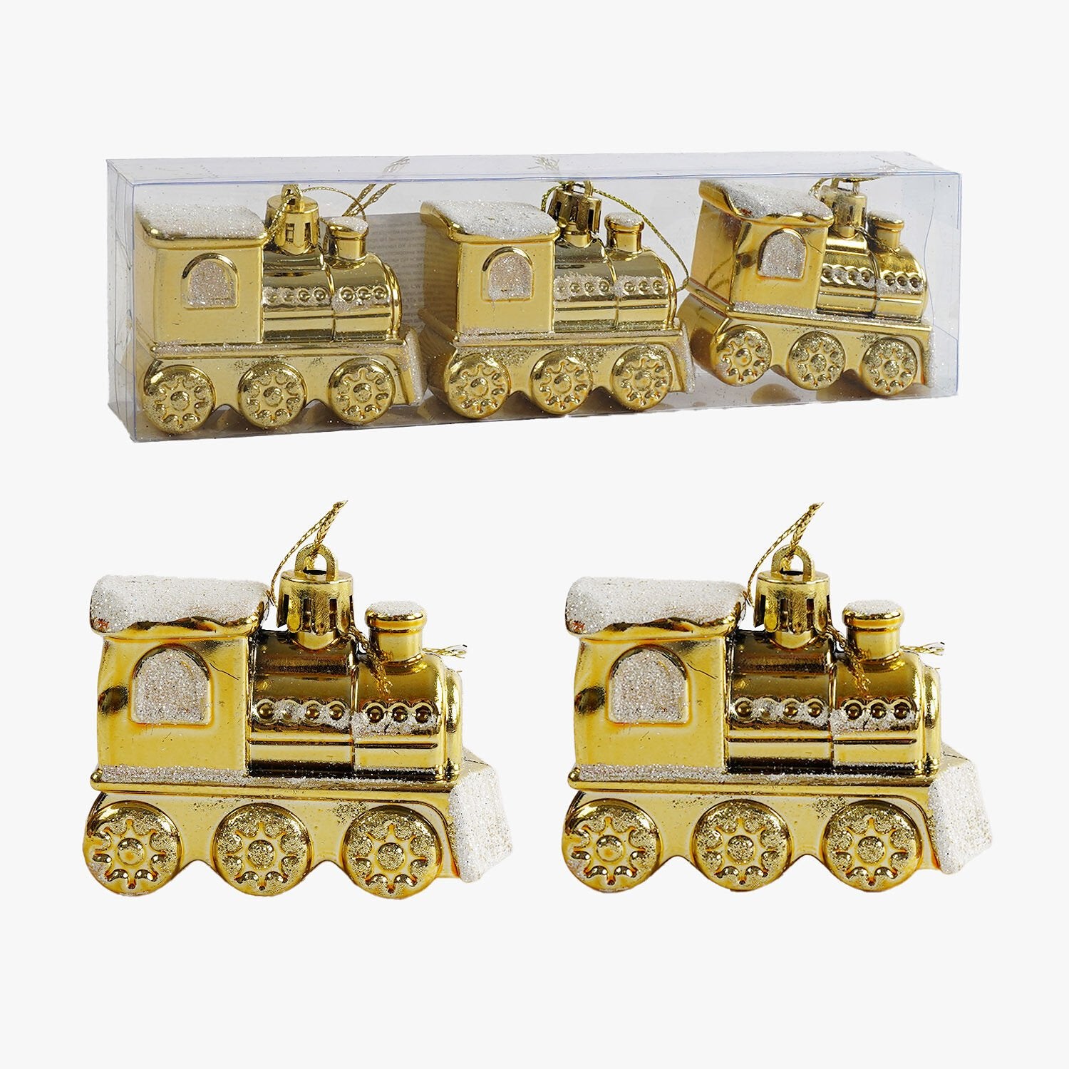 C 67205 Train Christmas Ornaments, 3 pcs