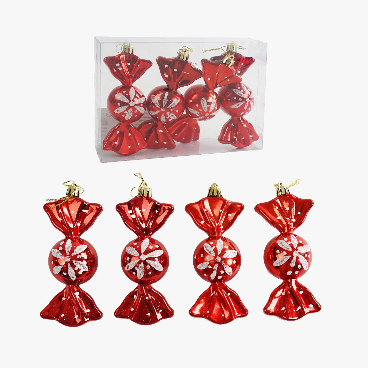 C 67182 Candy Christmas Ornaments, 13 cm, 4 pcs