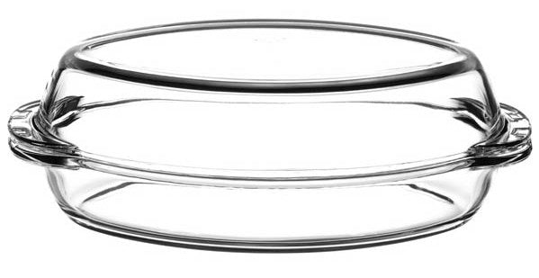 Borcam Heat-Resistant Glass Casserole 59032 ovalna 1.9+1.9 L