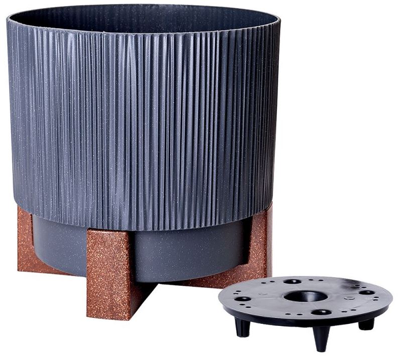 Aleana Oslo Flower Pot with Insert & Stand, Assorted, d 20 cm, 3.8 L - Image 3