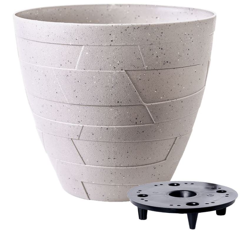 Aleana Keramo Flower Pot with Insert, Assorted, 29.5 x 26.5 cm, 11 L