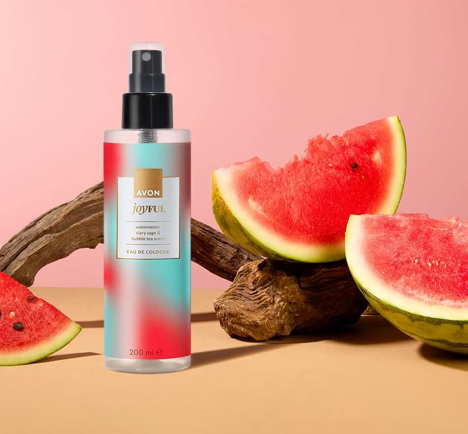 Avon Joyful Body Spray with Watermelon, Clary Sage & Bubble Tea Notes, 200 mL - Image 2