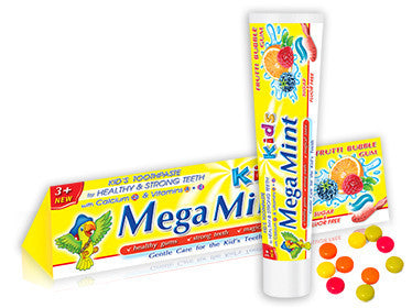 Mega Mint Fruit Gum Kids Toothpaste, 50 mL