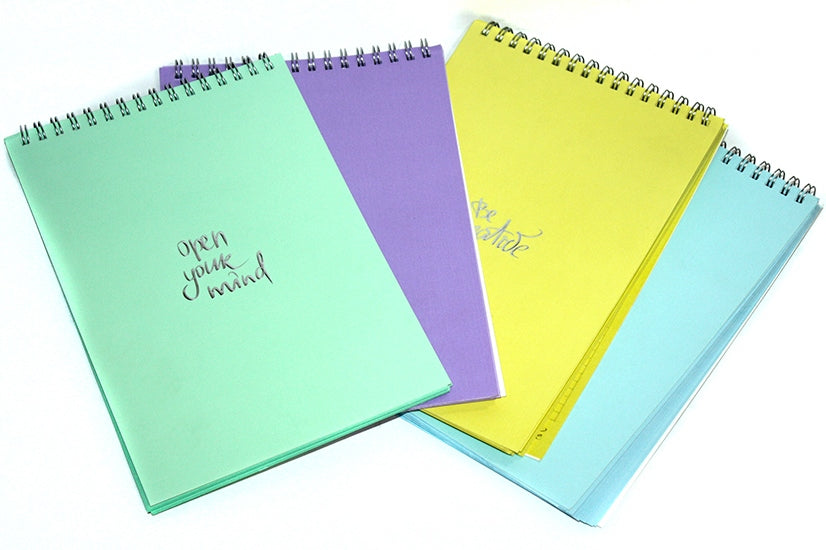 4Profi Title Office A5 Grid Notebook with Colored Pages, 64 Sheets, Assorted