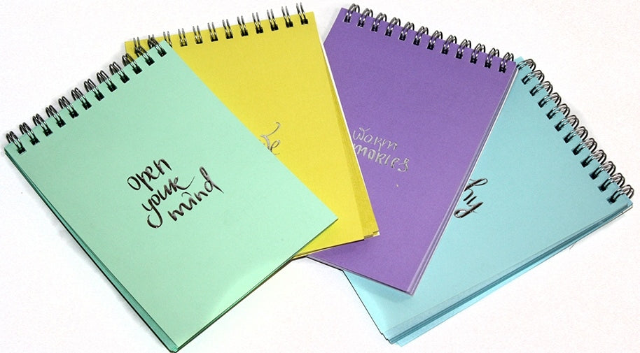 4Profi Title Office A6 Grid Notebook with Colored Pages, 64 Sheets, Assorted