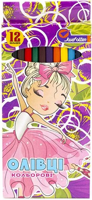 Josef Otten 7303-12 Kids Colored Pencils for Girls, 12 Colors