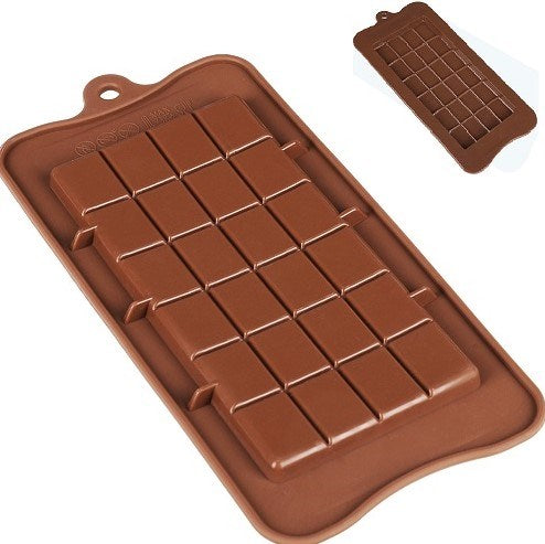 Stenson MH-3426 Chocolate Bar Silicone Mold, 19 x 16 x 2 cm