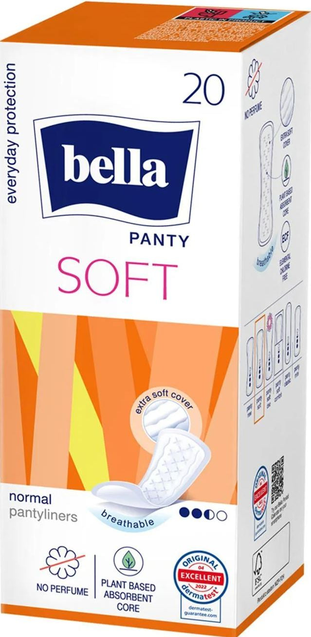 Bella Panty Soft Panty Liners, 20 pcs