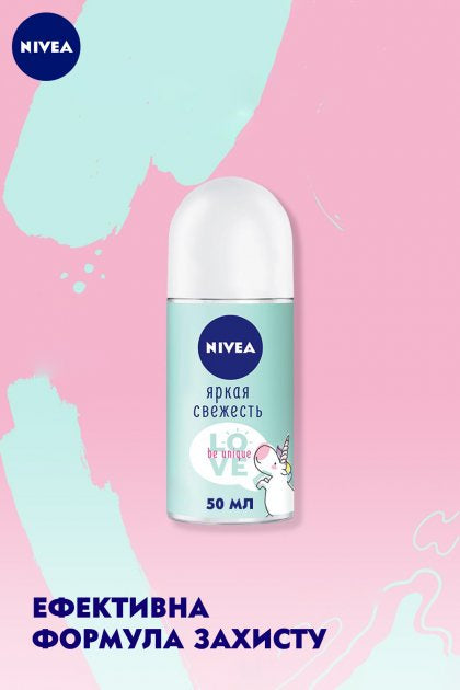 Nivea Bright Freshness Women's Roll-On Deodorant, 50 mL - Image 2