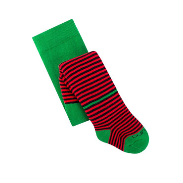 Duna 4943 Kids' Winter Cotton Tights, 6-12 Months, 68-74 cm, Green with Pattern - Image 2