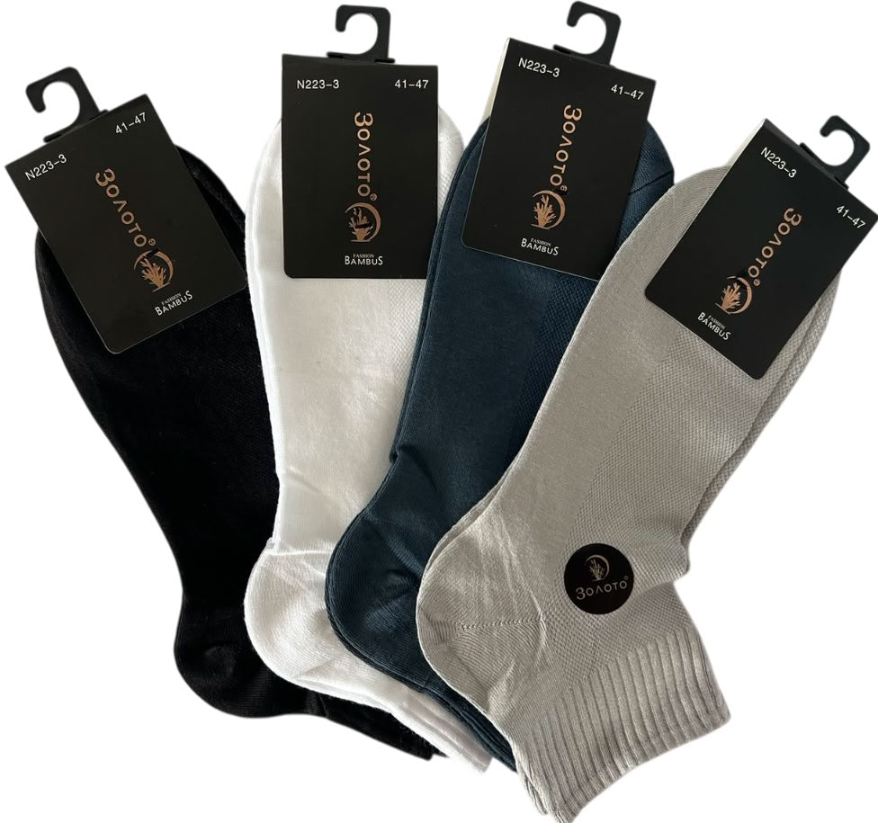 Zoloto N223 Men's Mid-Crew Mesh Socks, Size 41-47
