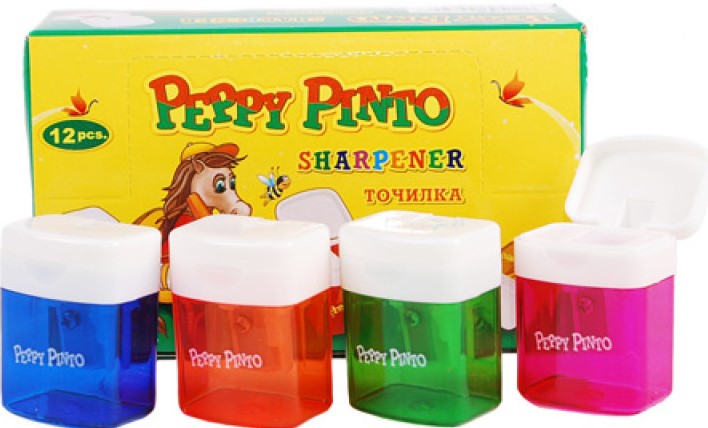 Peppy Pinto B-23 Plastic Pencil Sharpener with Container