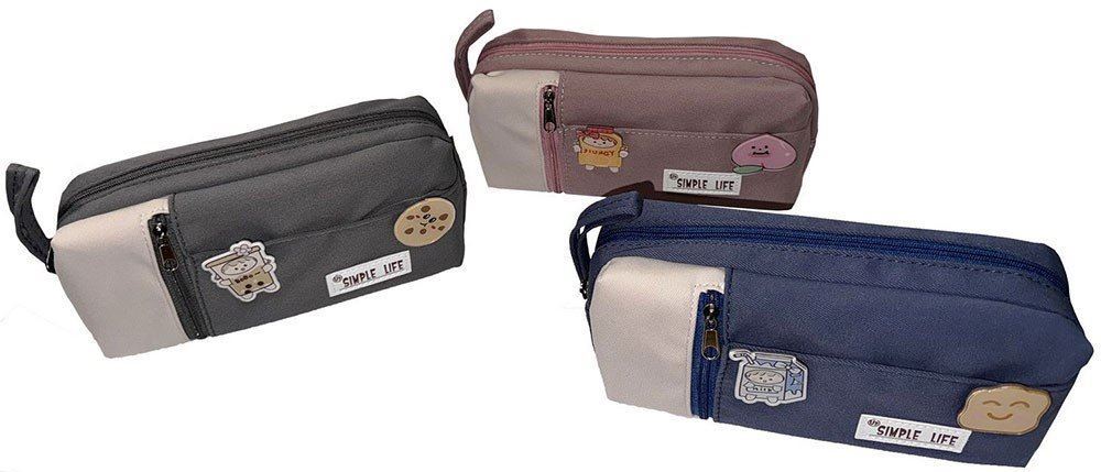 24726S Safari Wallet Pencil Case with Pocket, 22 x 6 x 10 cm, Assorted Designs