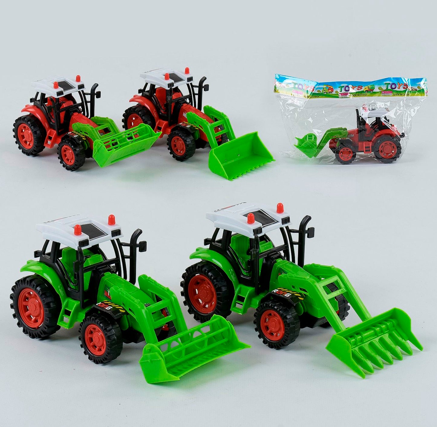 Toys 2009-65 Friction-Powered Toy Tractor in Bag