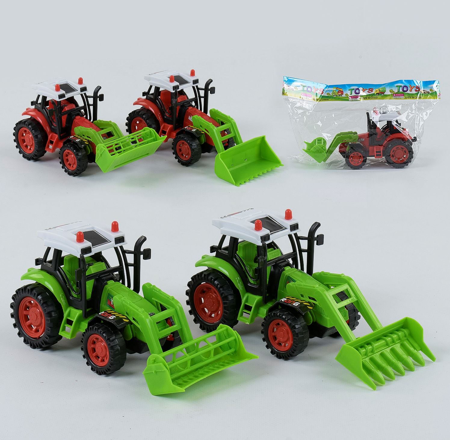 Toys 2009-65 Friction-Powered Toy Tractor in Bag
