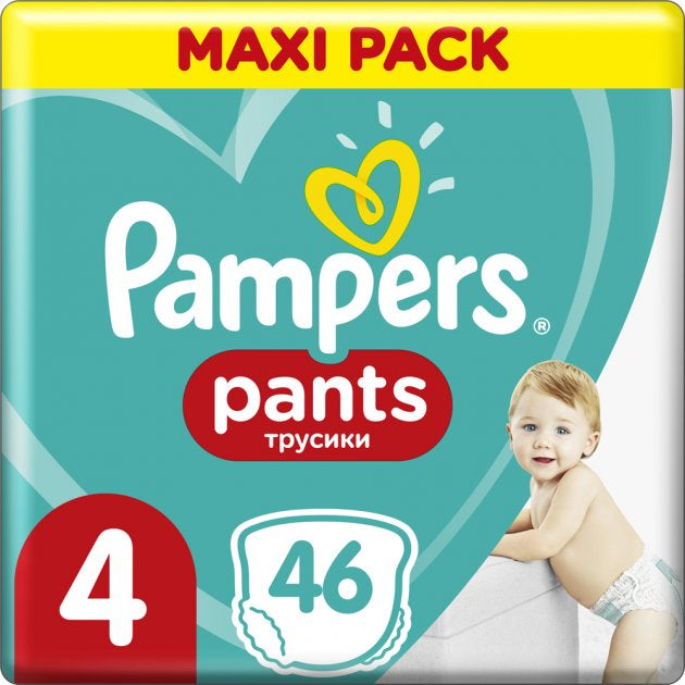 Pampers Pants Maxi Size 4 Baby Pull-Up Diaper Pants, 9-15 kg, 46 pcs
