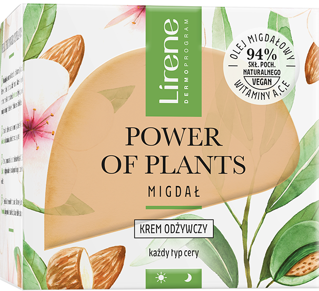 Lirene Power of Plants Almond Nourishing Face Cream, 50 mL