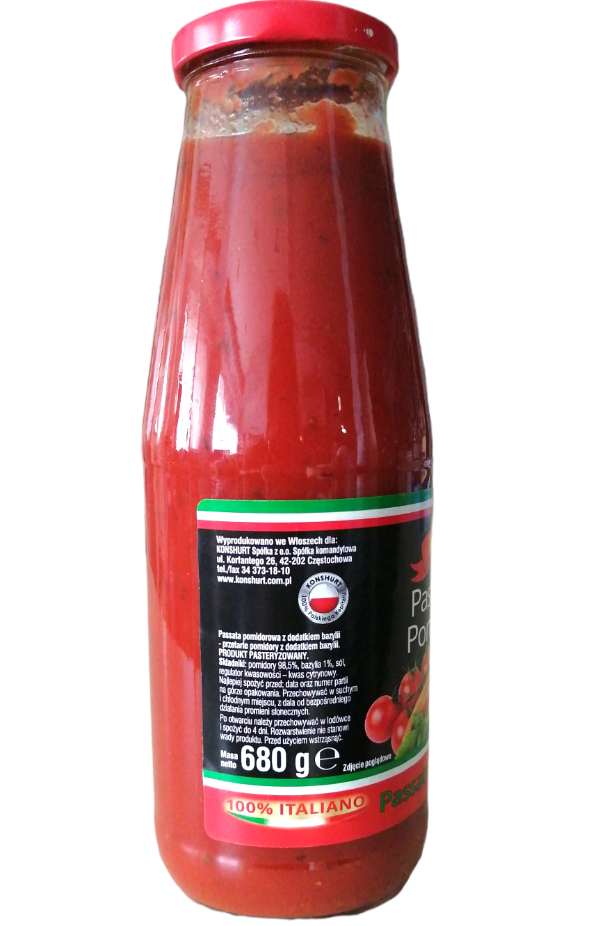 MK Basil Tomato Passata, 680 g - Image 2