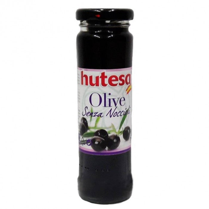 Hutesa Pitted Black Olives, 140 g